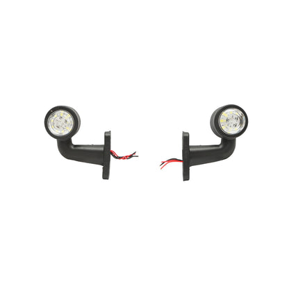 Set of side marker lamps with LED 12/24V, red-white FR0103 Breckner Germany