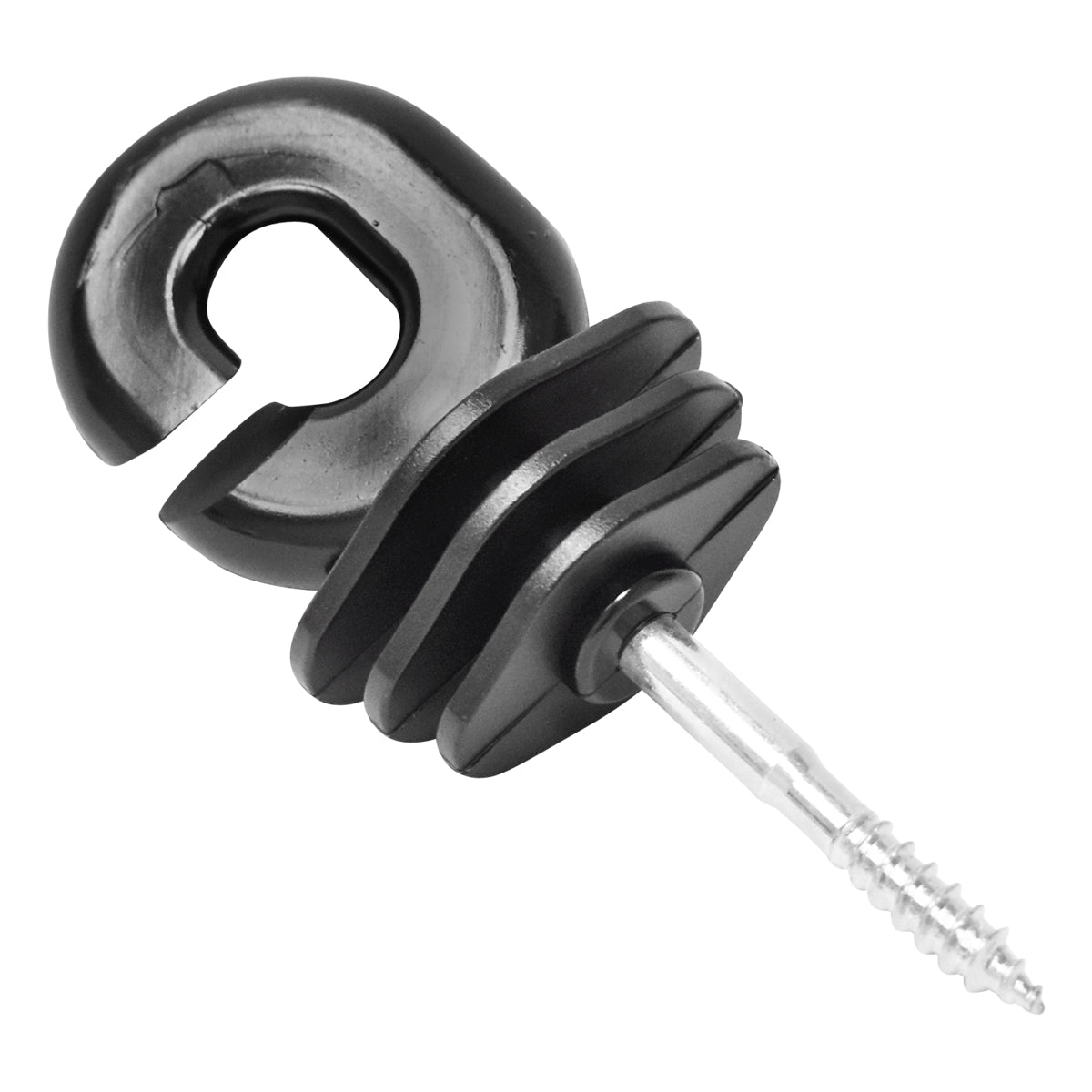 Black ring isolator 5.9mm 111x40mm electric fence Breckner Germany