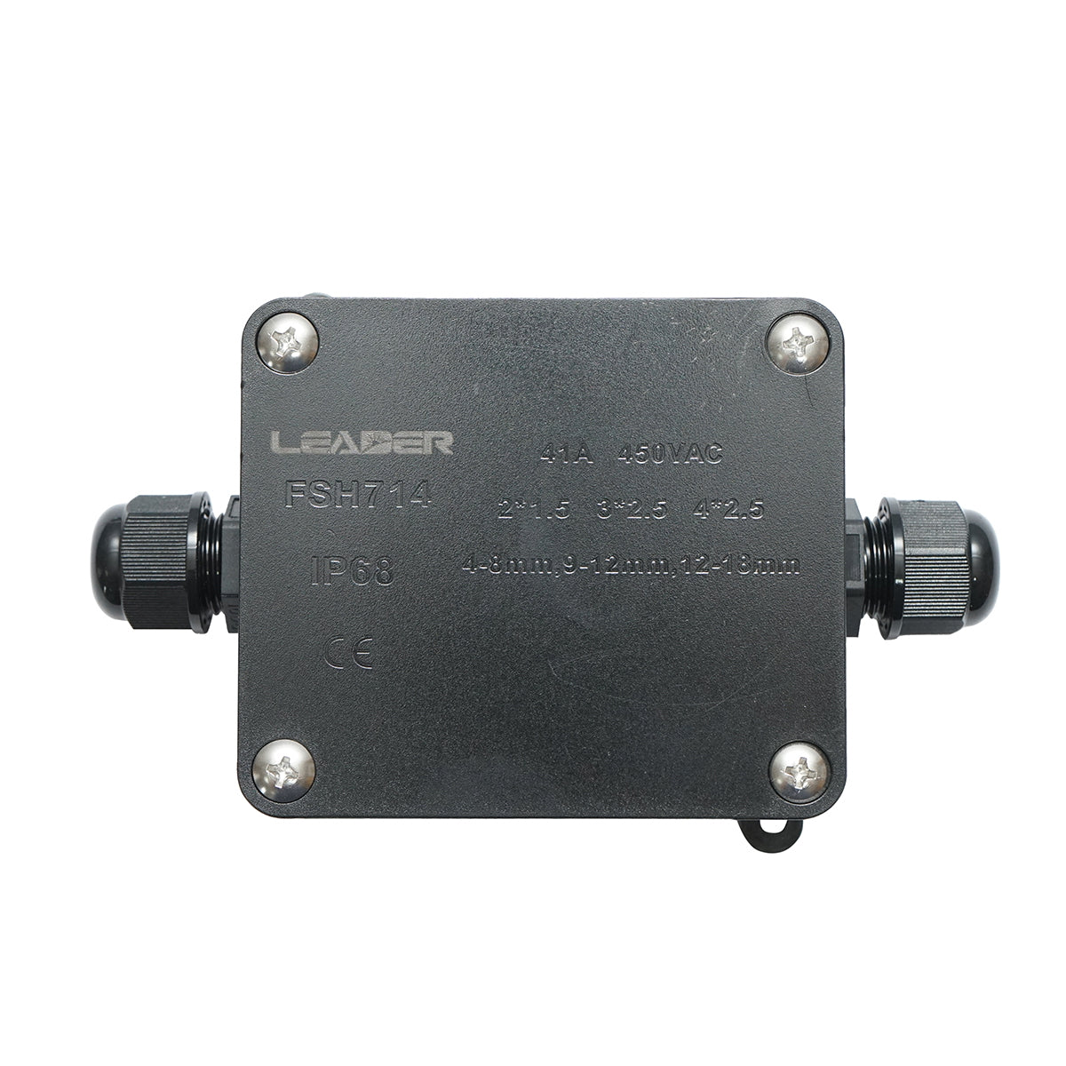 Sealed junction box with presets 41A 450V AC, 2 ways 4-18mm IP68 Leader