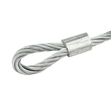 Steel winch cable/string with a thickness of 12mm and a length of 4m with rings for towing or lifting