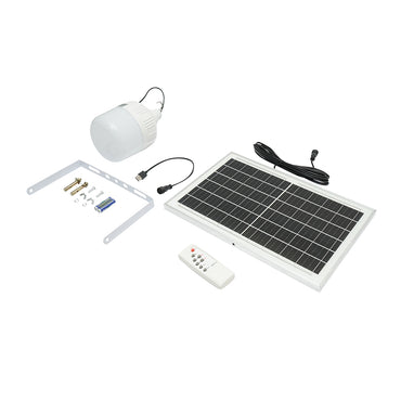 100W LED lamp, 6500K with 8W polycrystalline solar panel and remote control IP20 Breckner Germany