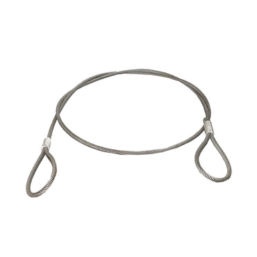 Steel winch cable/string with a thickness of 14mm and a length of 4m with rings for towing or lifting