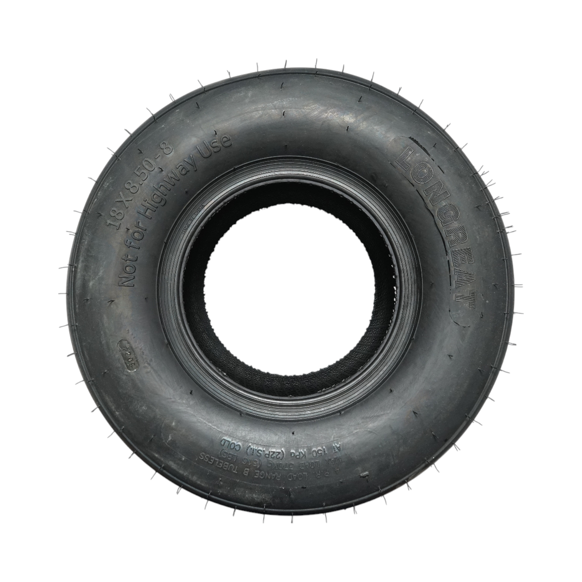 Agricultural tire 18x8.50-8 linear F2 4PR TL