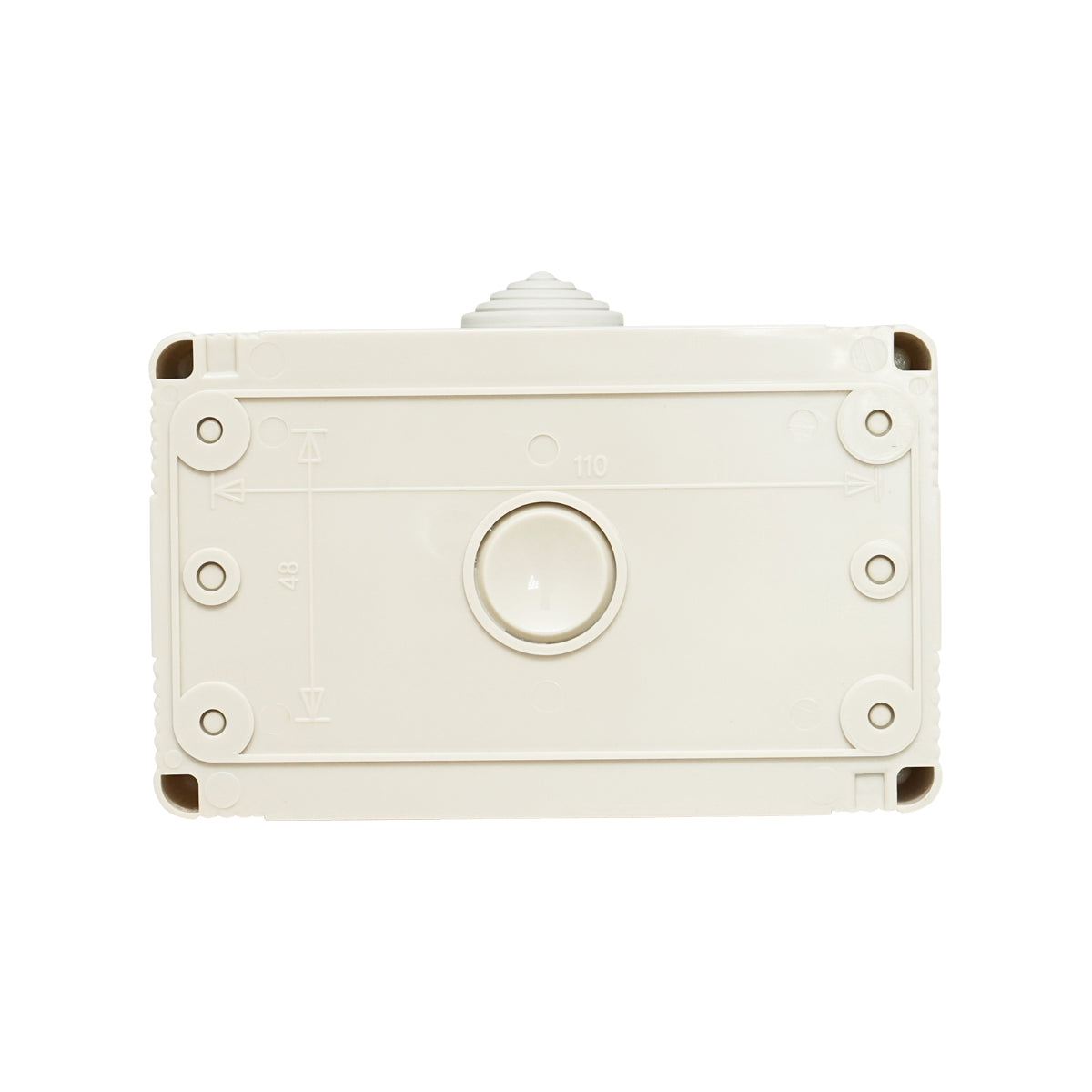 Schuko double socket applied for IP55, 16A, 250V with grounding and protection Breckner Germany