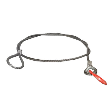 Steel winch cable/rope with a thickness of 16mm and a length of 4m, hook and ring for towing or lifting