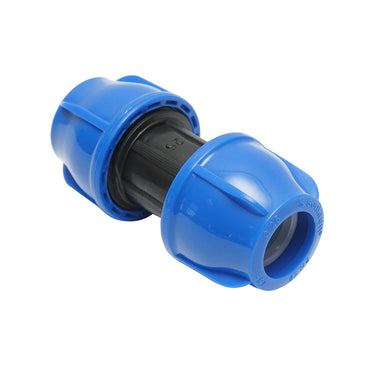 Equal compression fitting D25x25mm, PN10 for irrigation systems.