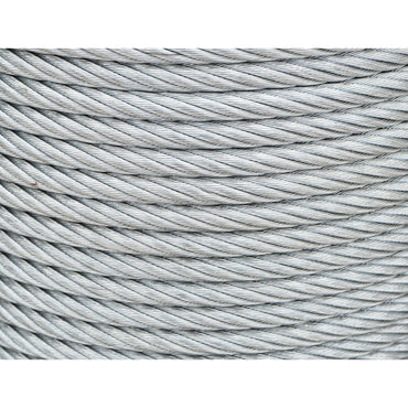Steel winch cable 6x25 with 13mm diameter and metal core, 70m/roll