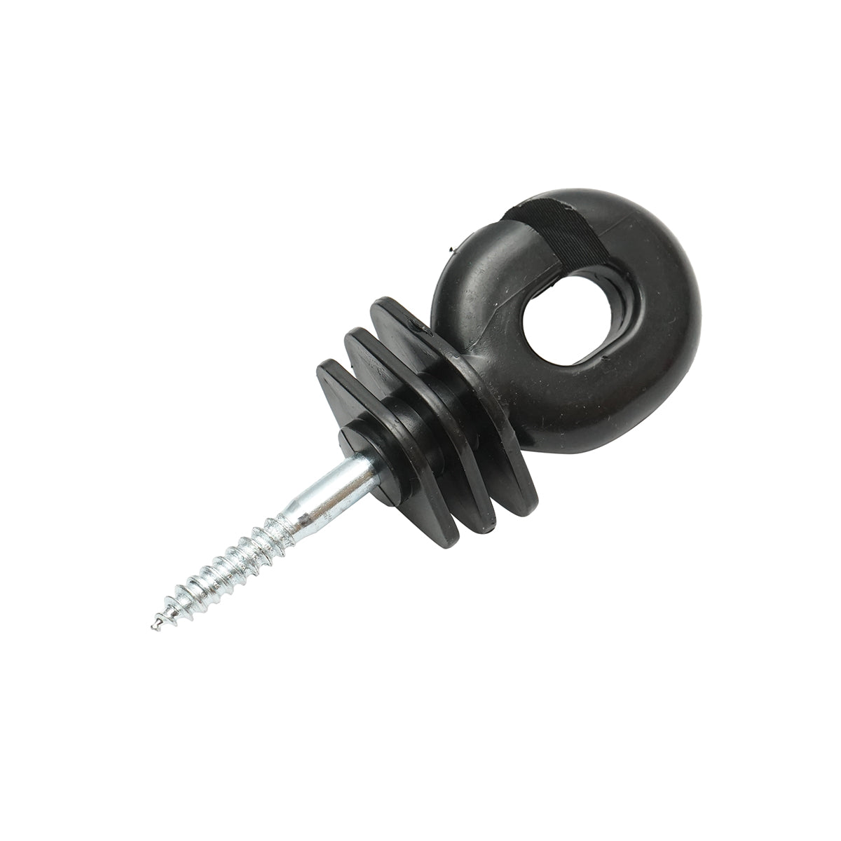 Black corrugated insulator 5.9mm, 100x40mm for electric fence wire Breckner Germany