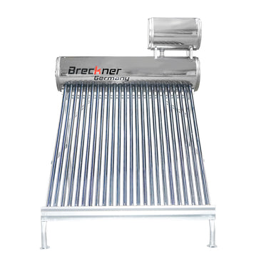 Unpressurized stainless steel solar panel with 24 tubes for hot water, 170L boiler, 1650x2200x1820mm Breckner Germany