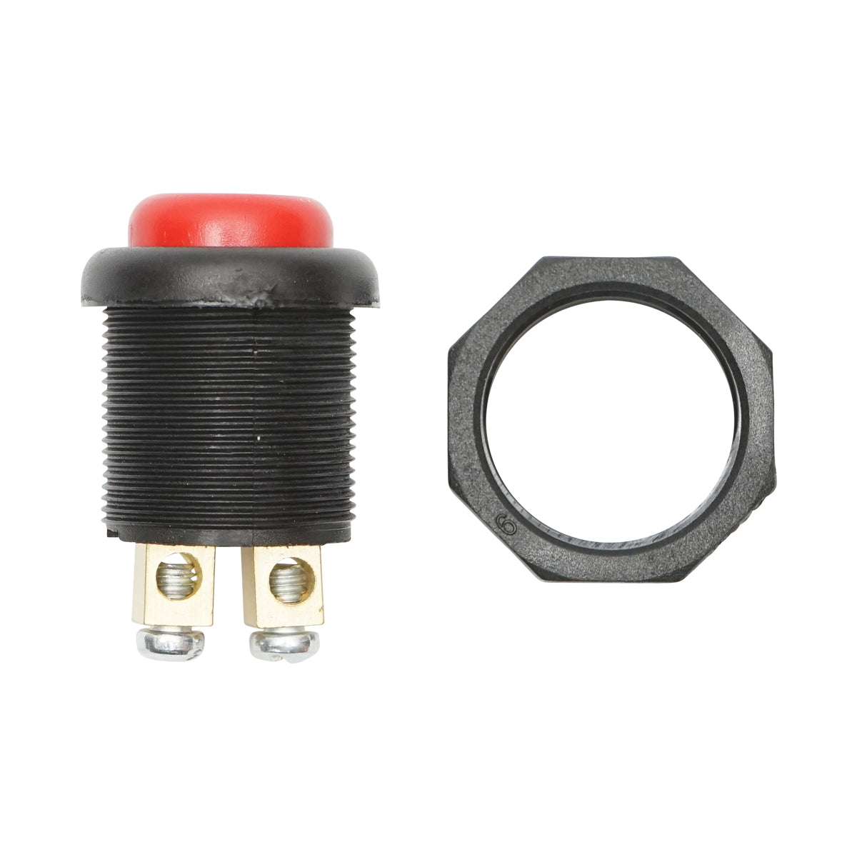 Plastic start button with return, red Breckner Germany