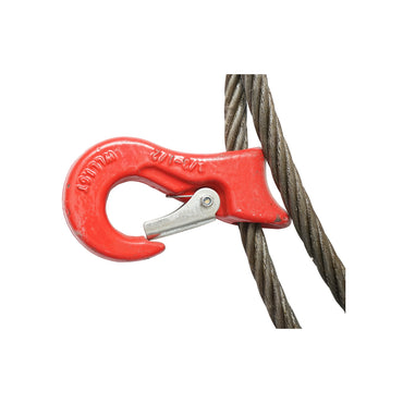 Steel winch cable 6x37 diameter 14mm 4m with 2 eyes and hook 1.6T