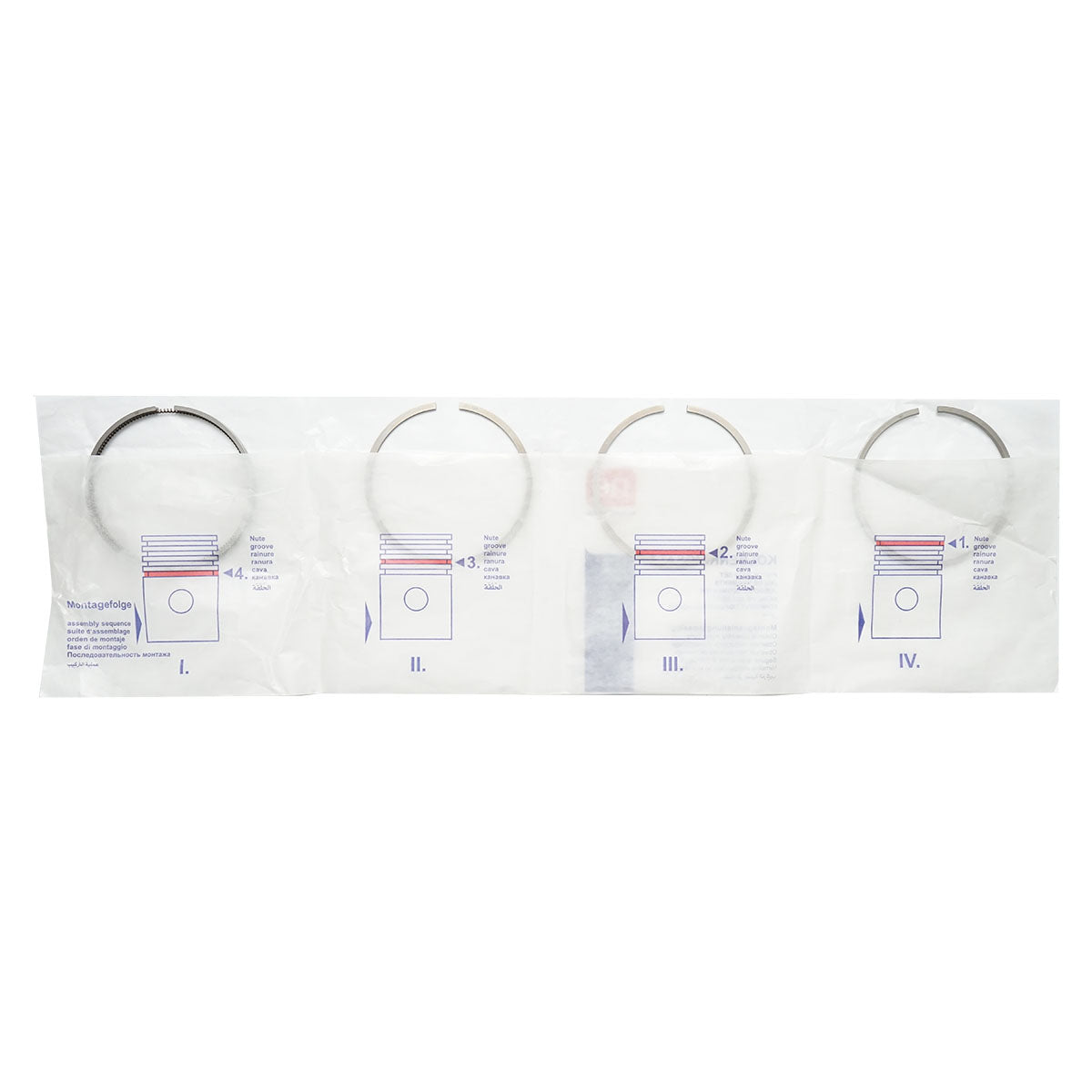 Set of segments for Perkins NPR engine, diameter 101mm, dimensions 2.38x2.38x2.38x6.35mm