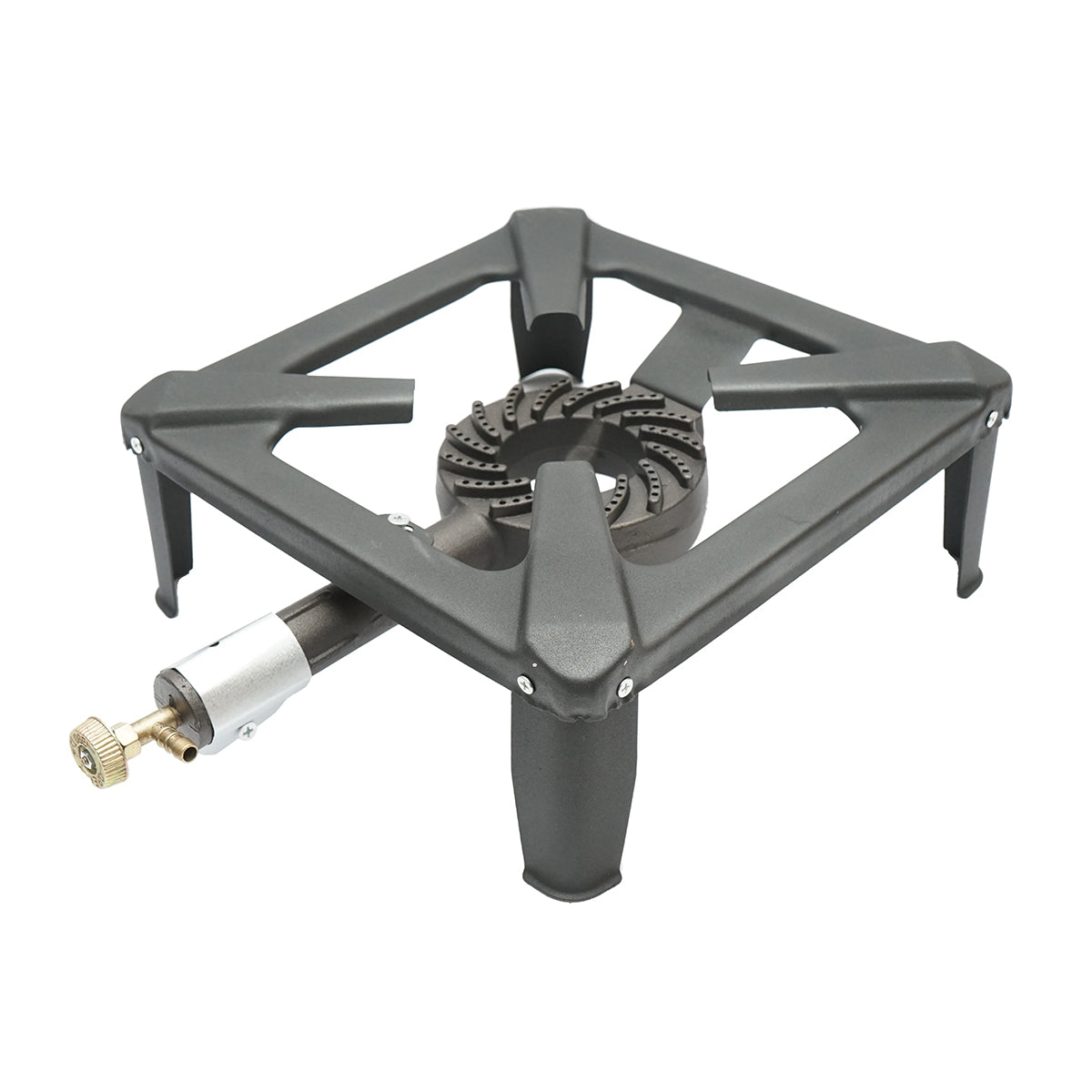 Pirostrie, square gas burner with 4 legs 300x300x125mm