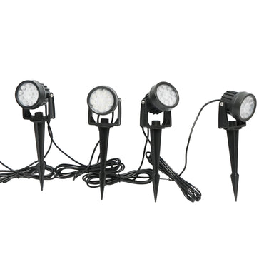 Set of 4 garden lamps with solar panel 2.5W/6V and battery 3.7V/1.8Ah IP65 Breckner Germany