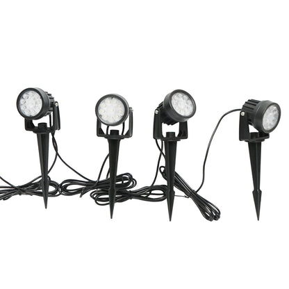Set of 4 garden lamps with solar panel 2.5W/6V and battery 3.7V/1.8Ah IP65 Breckner Germany