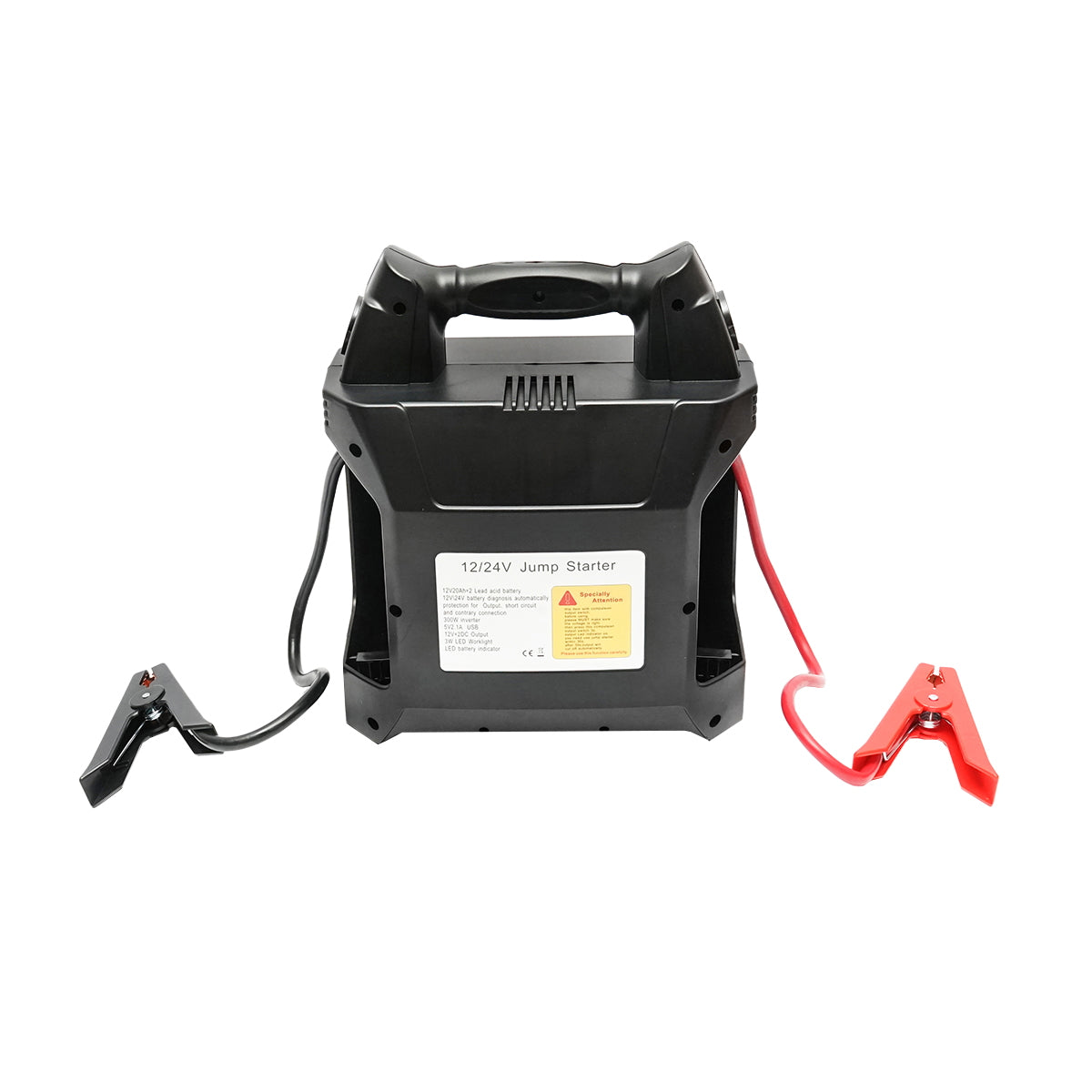 Portable start-up robot with 5 functions 12/24V 300W 600-3000A, battery included, 3W LED lamp and 1xUSB 5V/2.1A