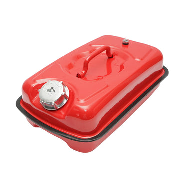 Horizontal metal canister 5L with flexible hose and screw cap