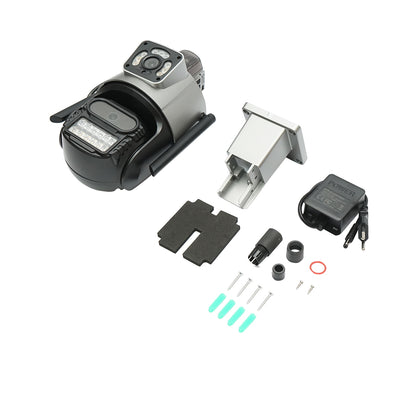 Dual lens 6MP surveillance camera, P2P WIFI 2.4G 1080P, PTZ with motion sensor, siren, human detection, and V380 Pro app