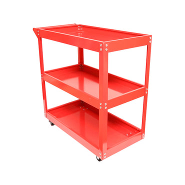 Metal cart on wheels with 3 shelves for tools 730x720x360mm