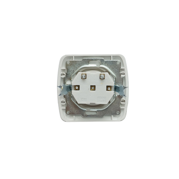 White plain socket ST MAKEL 220V - 250V, 10A recessed, ceramic