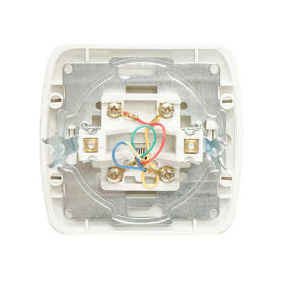 White RJ11 phone socket ST MAKEL recessed
