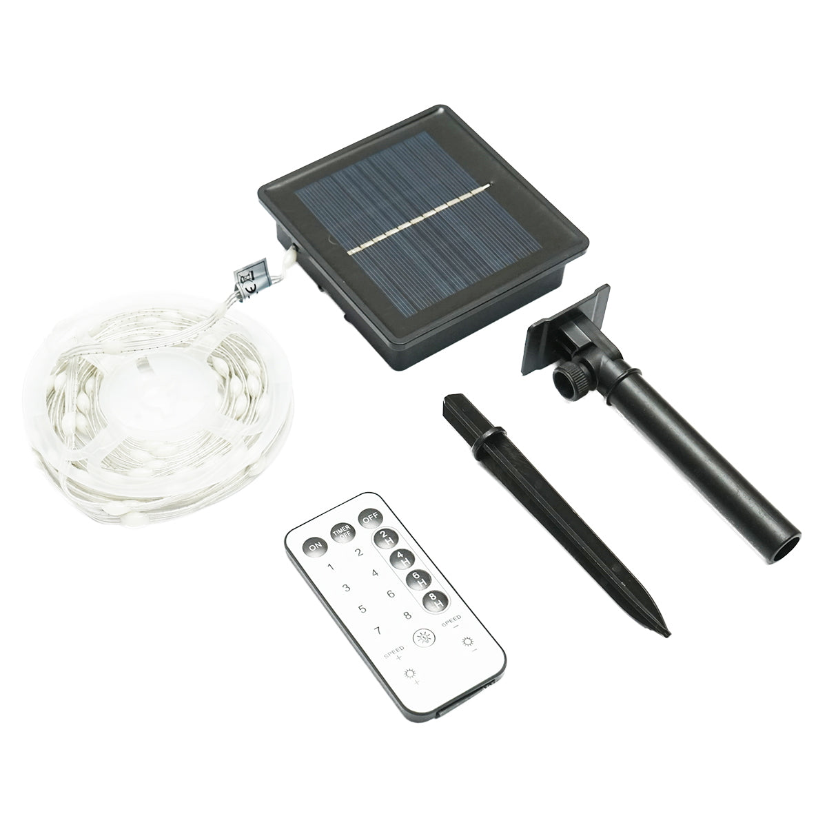 LED strip with solar panel 5V, 5m, RGB+IC remote control IP65 Breckner Germany