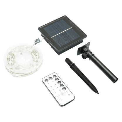 LED strip with solar panel 5V, 5m, RGB+IC remote control IP65 Breckner Germany
