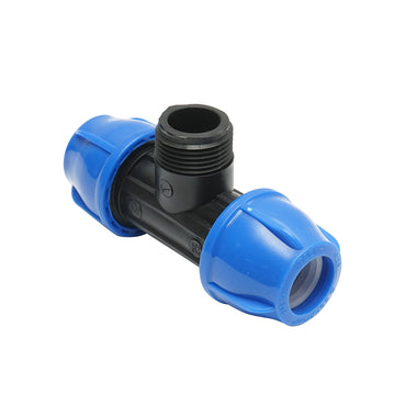 Your external threaded compression fitting father 90 degrees D25x25mmx1, PN16 bar for irrigation systems