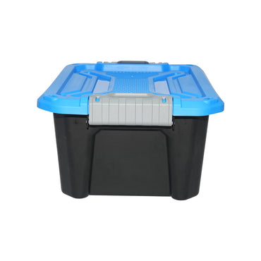 Box, heavy duty storage box 12L with lid, blue 385x295x175mm Breckner Germany