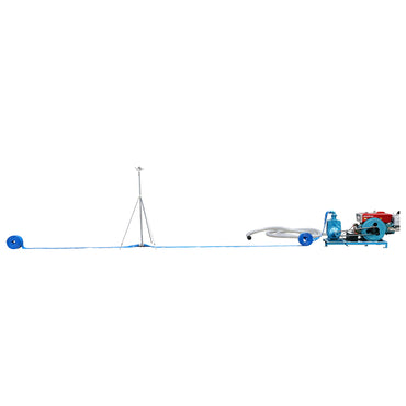 Irrigation system with 15 sprinklers, 16.2KW diesel engine, electric start