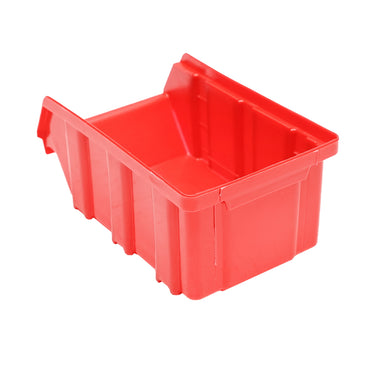 Red plastic storage box 90x150x70mm