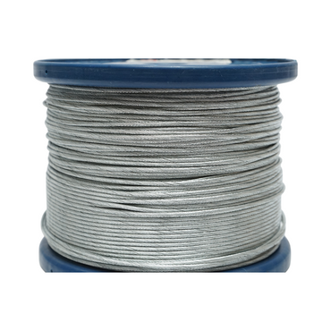Galvanized steel cable with a diameter of 1.5mm, 1x19 strands, maximum load 211Kg, weight 5.12Kg, 200m/roll