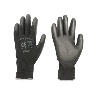 Synthetic work gloves, rubberized black, size 9, Breckner Germany