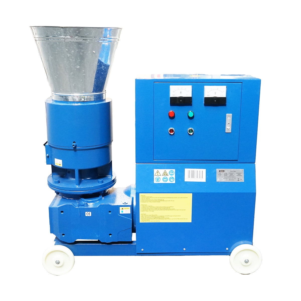 Feed granulator, cereal press 15KW, 380V with a 6mm die and maximum output of 250kg/H