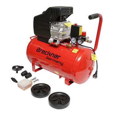 Air compressor with a volume of 50L, power 1.5kW/2HP, maximum pressure 8 Bar, air intake volume 184L, Breckner Germany