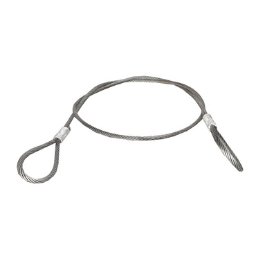 Steel cable/winch rope with a thickness of 20mm and a length of 4m with rings for towing or lifting