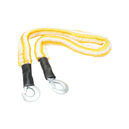 Elastic braided cable/rope 4m with metal hooks for towing 2T