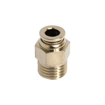 Right quick connector made of metal and metal screw fi 6 with M14.