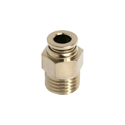 Right quick connector made of metal and metal screw fi 6 with M14.