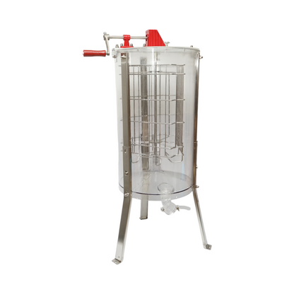 Manual honey extractor, transparent honey centrifuge with 3 frames