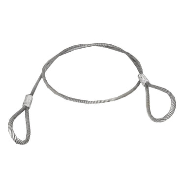 Steel cable/winch rope with a thickness of 28mm and a length of 6m with rings for towing or lifting