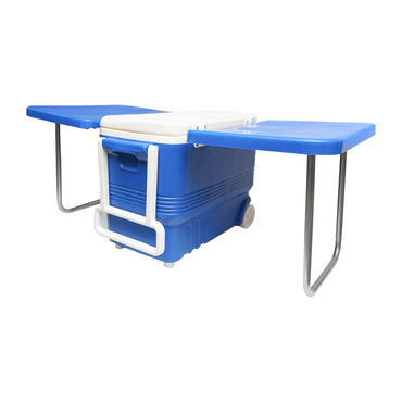 45L blue picnic freezer with table 610x405x445mm Breckner Germany