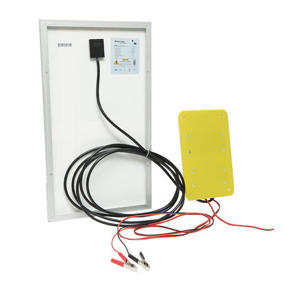 30W monocrystalline photovoltaic solar panel 550x330x18mm with 12-24V/10Ah regulator, 2x USB and 2m cable for battery Breckner Germany