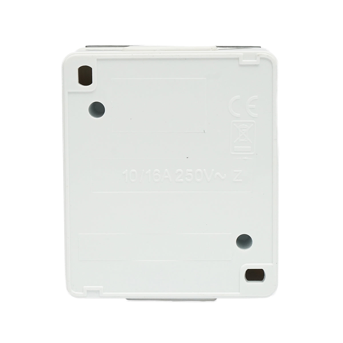 Simple socket applied for 16A, 250V with protective contact and transparent cover IP44 Breckner Germany