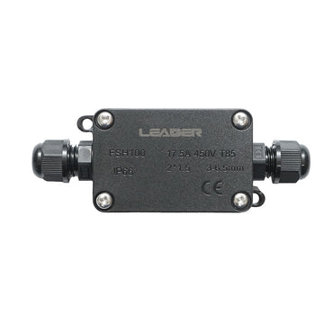 Sealed box with 17.5A 450V AC inputs, 2 ways 3-6.5mm IP66 Leader