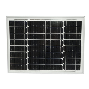 20W monocrystalline solar panel 400x300x17mm with 10A voltage regulator, 12/24V Breckner Germany