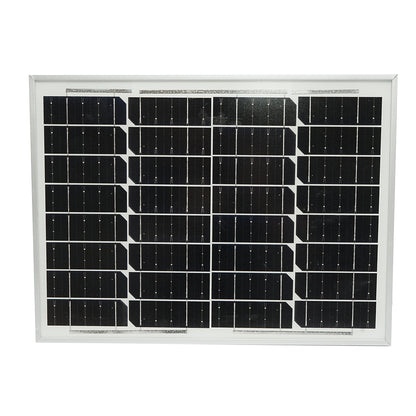 20W monocrystalline solar panel 400x300x17mm with 10A voltage regulator, 12/24V Breckner Germany