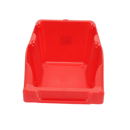 Red plastic storage box 245x155x120mm