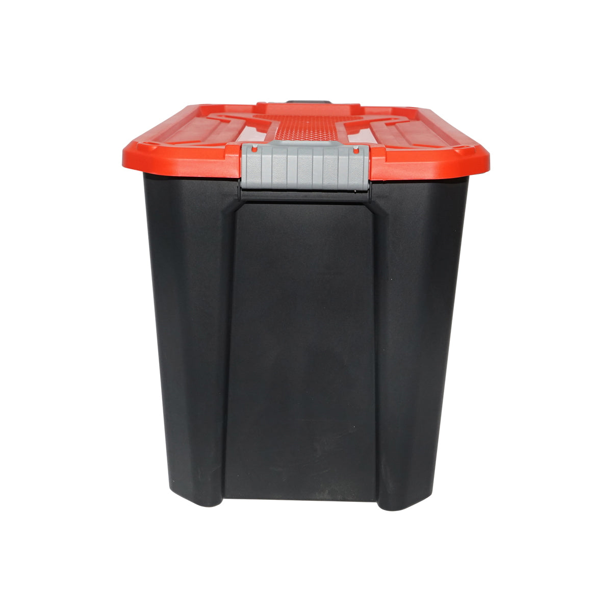 Heavy duty storage box 60L with lid, red 580x380x405mm Breckner Germany