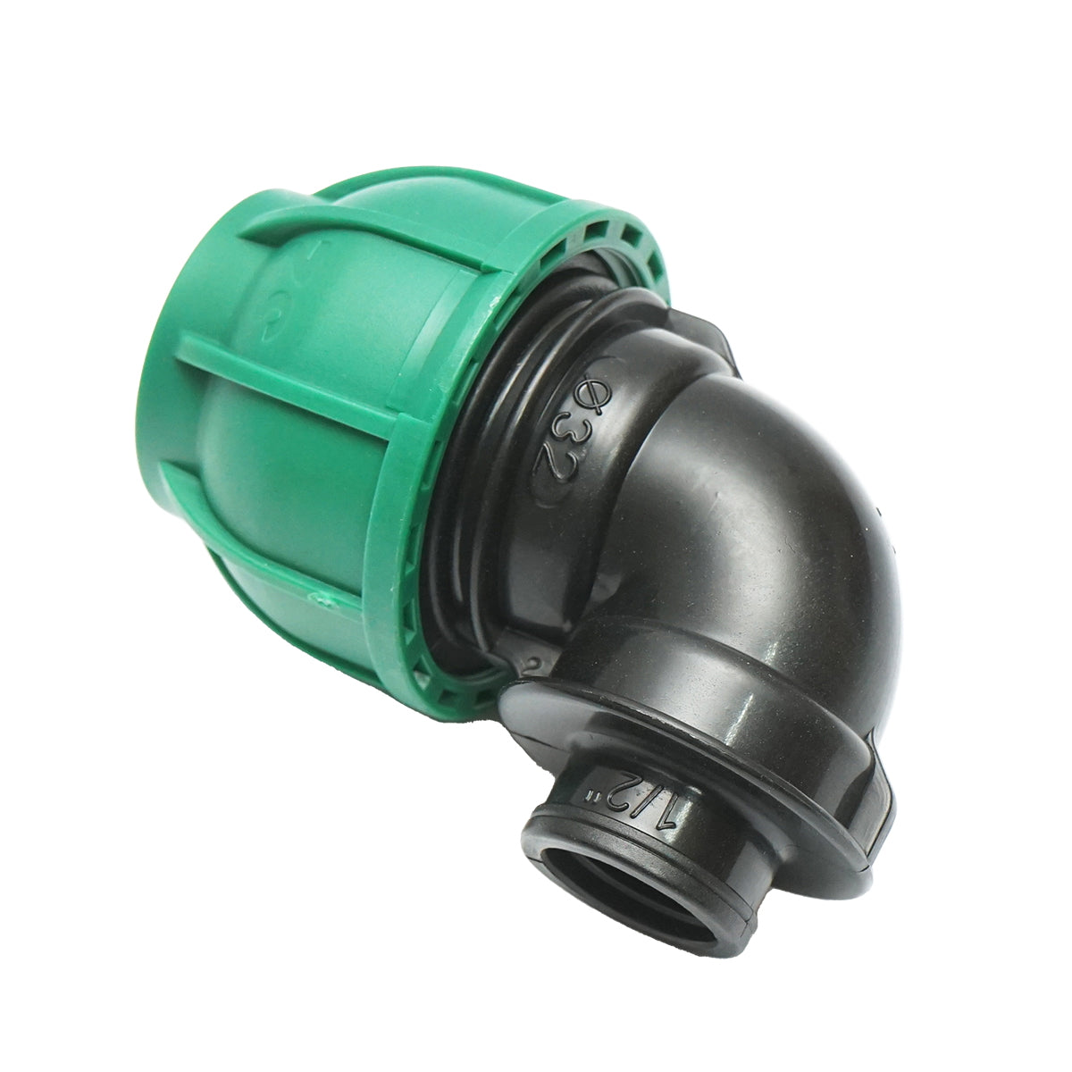 Compression fitting with internal thread D32mmx1/2 inch, PN10 Bar for irrigation systems